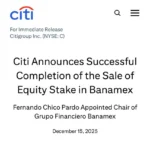 "Cambio de manos en el sector financiero: Citi cede una participación clave en Banamex al empresario Fernando Chico Pardo"