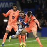 El líder en peligro: La Real Sociedad hace caer al Barcelona con un golpeazo en Anoeta y pone en jaque su dominio en liga.