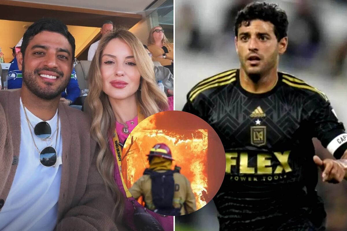 Carlos Vela sorbe con alegría antes del Super Bowl 2026.